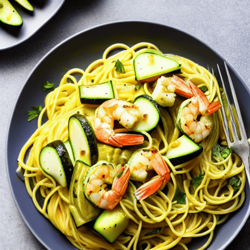 Pasta con Zucchine e Gamberi