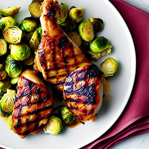 Halal Chicken and Brussels Sprouts