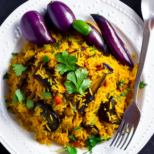 Riz aux Aubergines