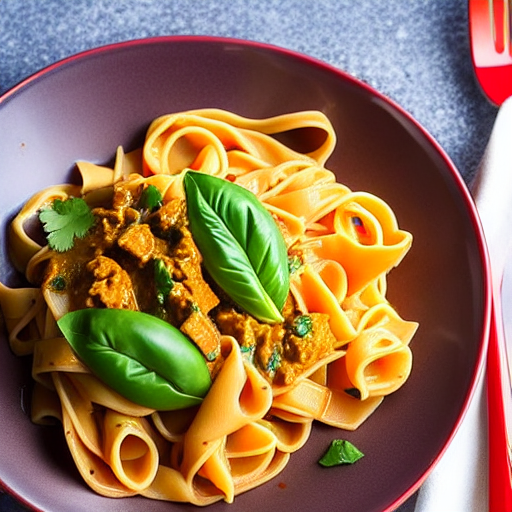 Keto Thai Red Curry Pasta