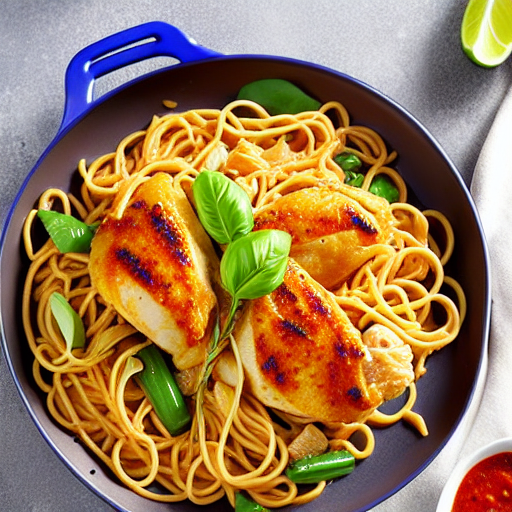 Fideos con Pollo