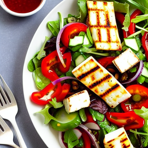 Grilled Halloumi Salad