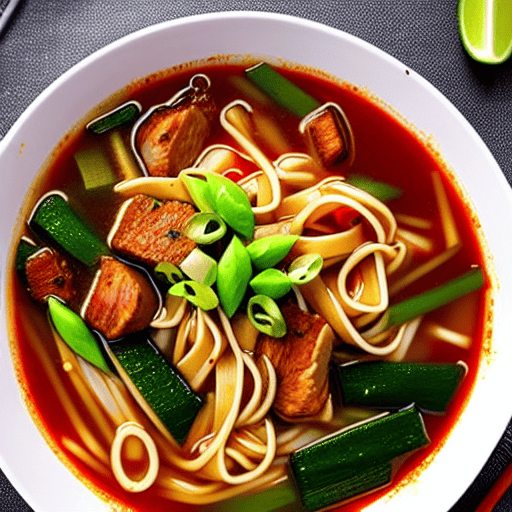 Spicy Pork Noodle Soup