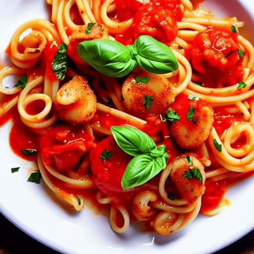 Pasta con Pomodoro e Calamari