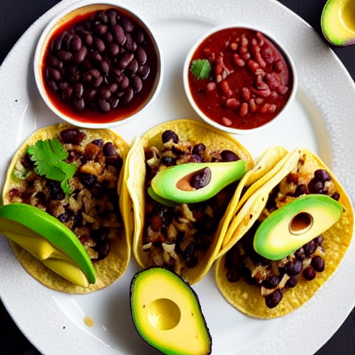 Tacos de Frijoles con Queso