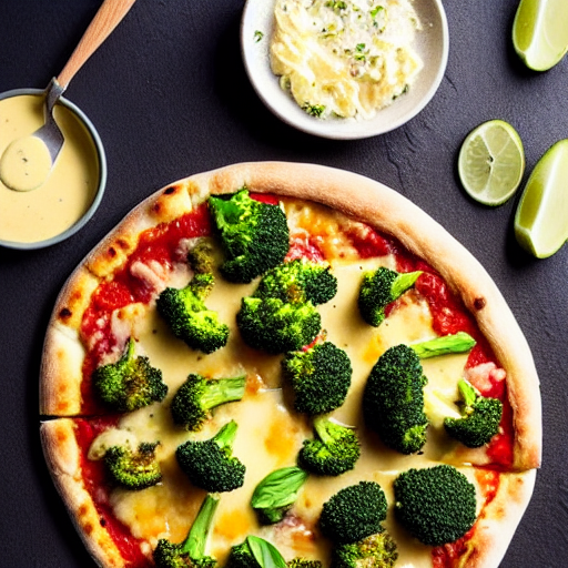 Pizza de Brócolis com Catupiry
