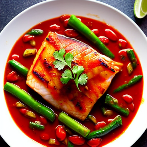 Pescado en Salsa de Chile Rojo