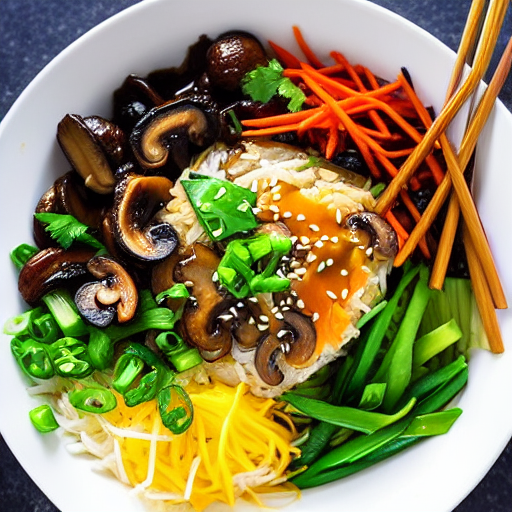 Mushroom Bibimbap Bake