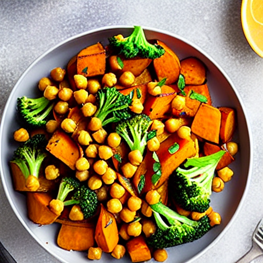 Savory Sweet Potato and Vegetable Stir-Fry with Chickpeas