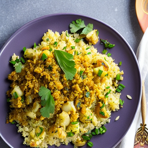 Cauliflower Rice Mujadara