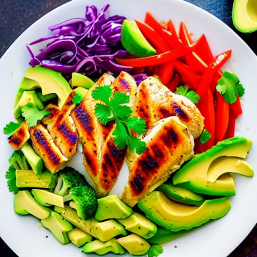 Salada de Frango com Abacate