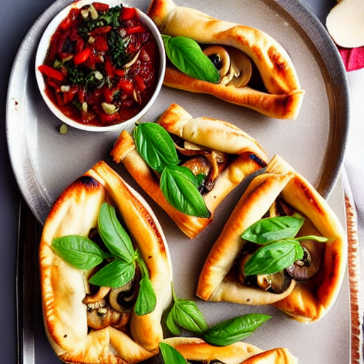 Pide with Mushrooms