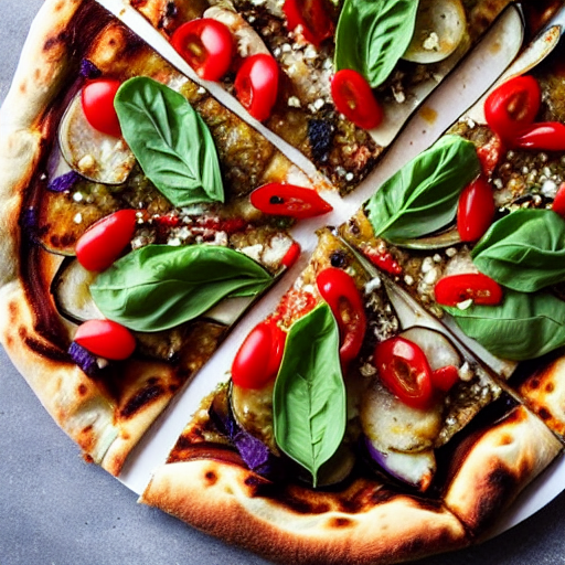 Eggplant Zaalouk Pizza