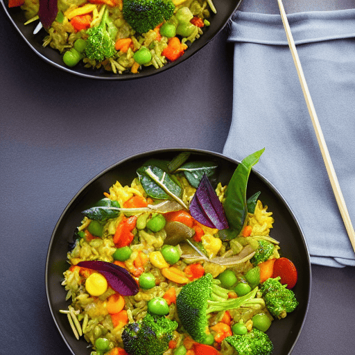 Arroz con Verduras y Algas