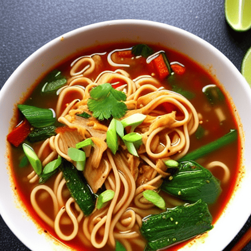 Vegan Spicy Noodle Soup