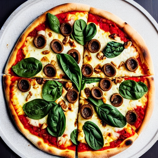 Pizza de Nuez y Espinacas
