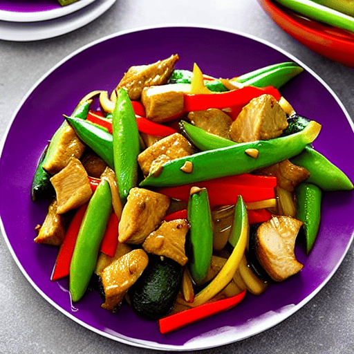 Halal Chicken and Eggplant Stir-Fry