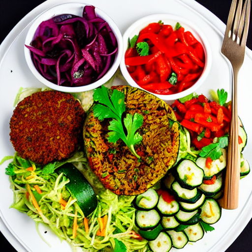 Riz Bil Kousa Wa Fattoush Wa Falafel