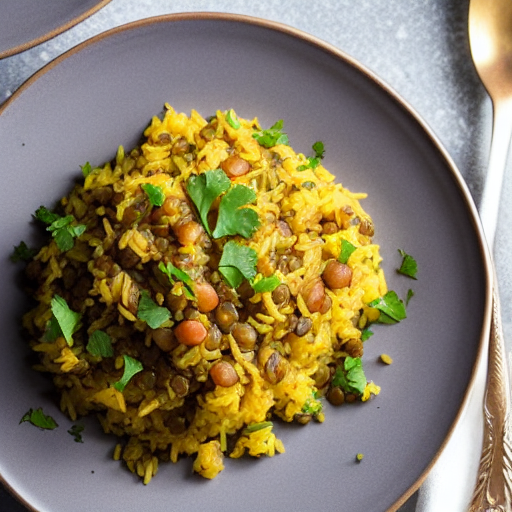 Keto Rice with Lentils