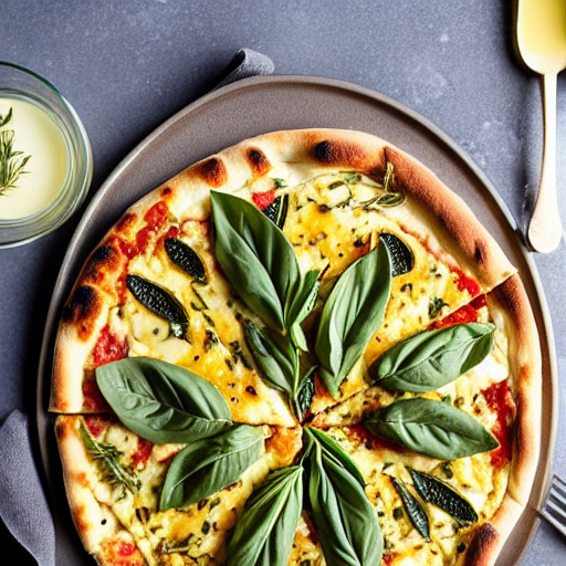 Olive Oil and Herb Pizza