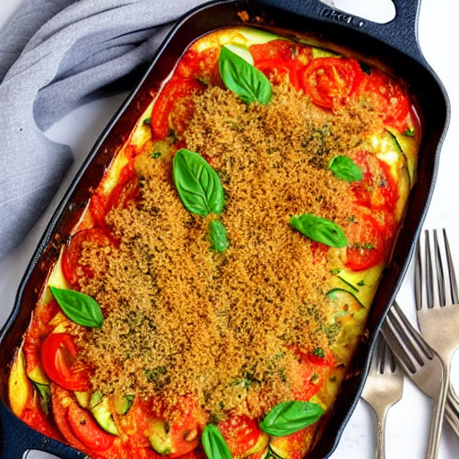 Baked Zucchini and Tomato Casserole