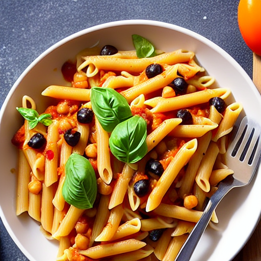 Chickpea Pasta Puttanesca