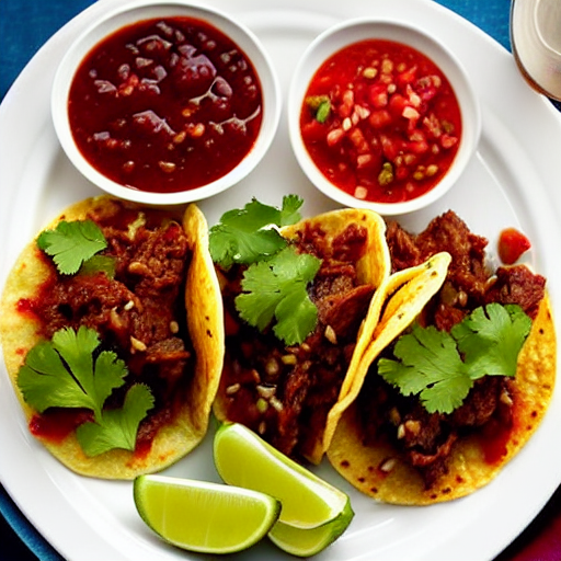 Tacos de Res en Salsa de Guayaba y Cilantro y Jengibre