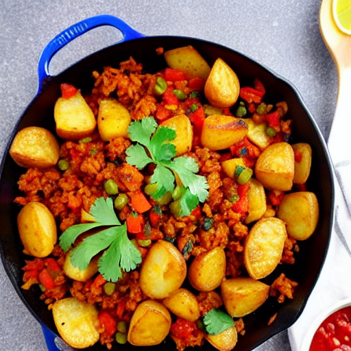 Papas con Chorizo Vegano