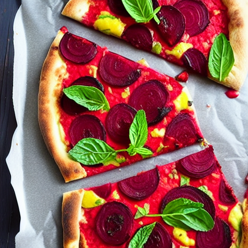 Moroccan Beetroot Pizza
