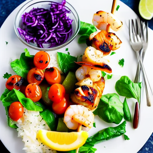 Seafood Souvlaki
