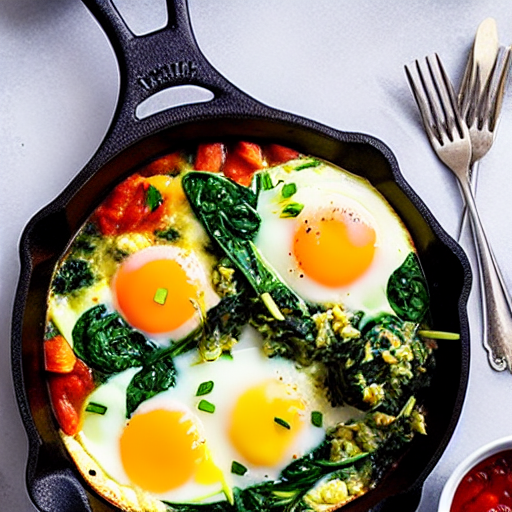 Baked Eggs with Spinach