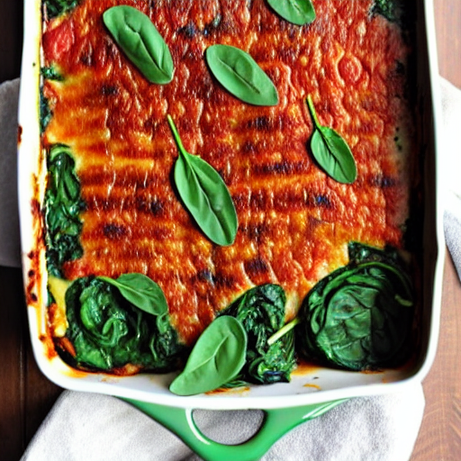 Eggplant and Spinach Bake