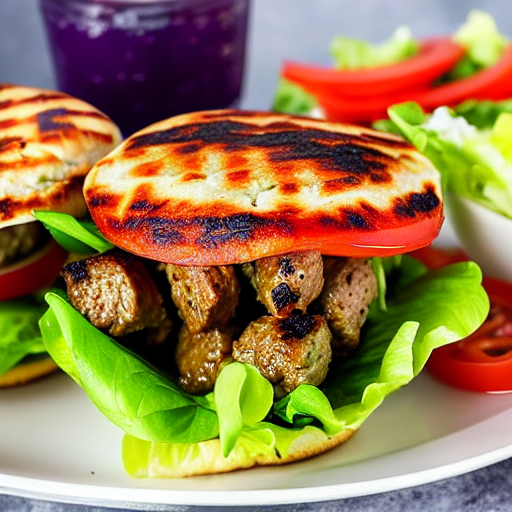 Keto Souvlaki Burger