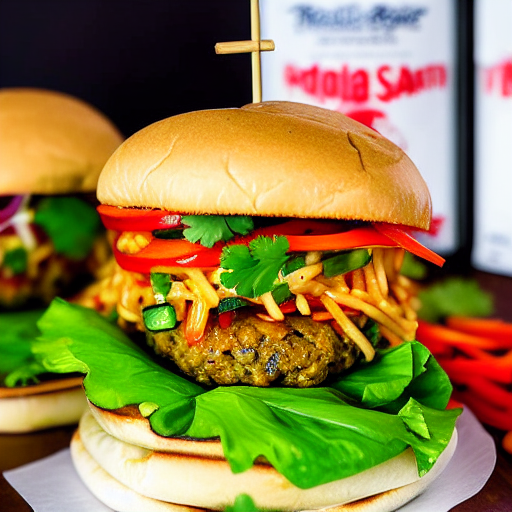 Vegetable Pad Thai Burger