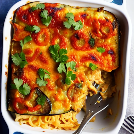Keto Chicken and Eggplant Casserole