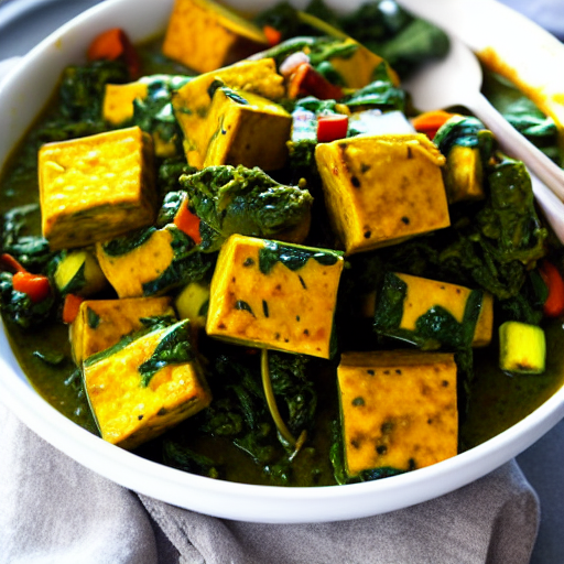 Vegan Vegetable Saag Paneer