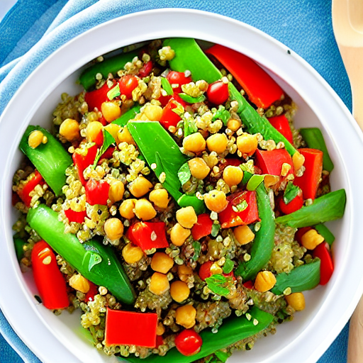 Vegetable and Rice Salad with Quinoa and Lentils and Chickpeas and Rice and Lentils and Chickpeas and Quinoa