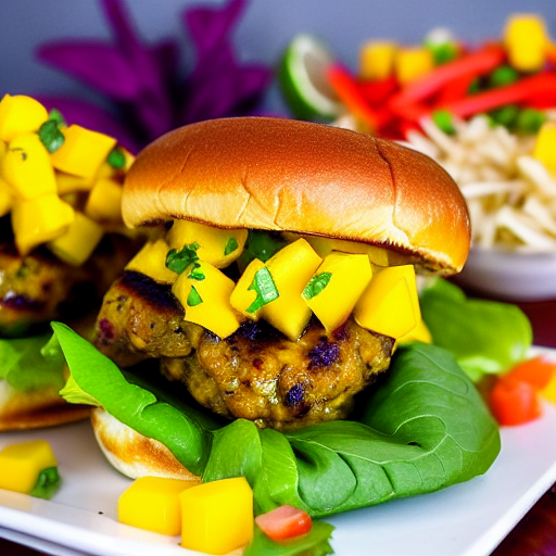 Mango Salsa Burger