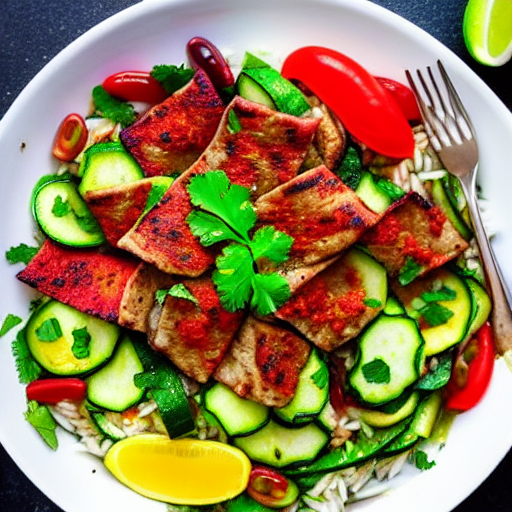 Riz Bil Kousa Wa Fattoush Wa Kebbeh Nayyeh