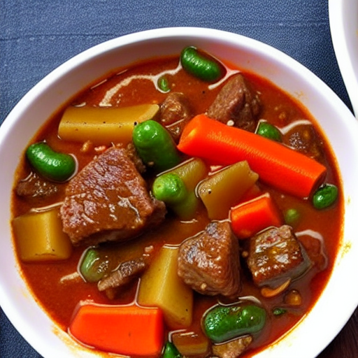 Beef and Vegetable Stew with Rice