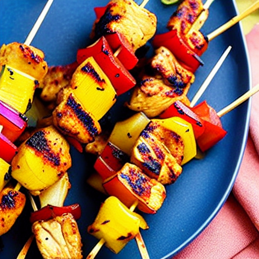 Saffron Chicken Skewers