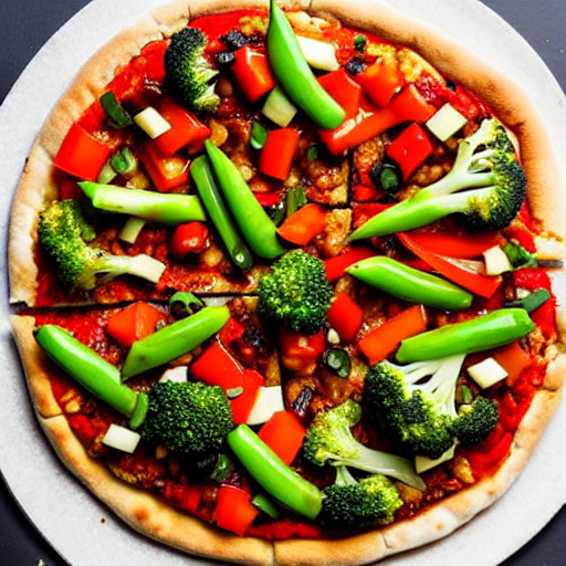 Kung Pao Veggie Pizza