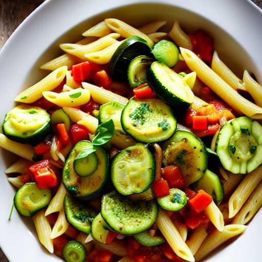 Pasta con Salsa di Cavolo e Zucchine