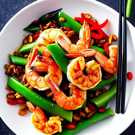 Vegetarian Kung Pao Shrimp