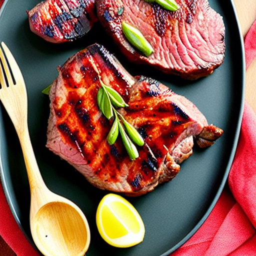 Barbecued Elk Steaks