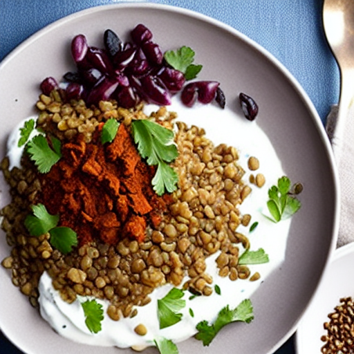 Moujadara with Yogurt
