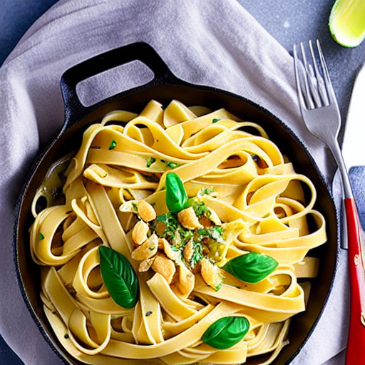 Fettuccine ao Molho de Alho