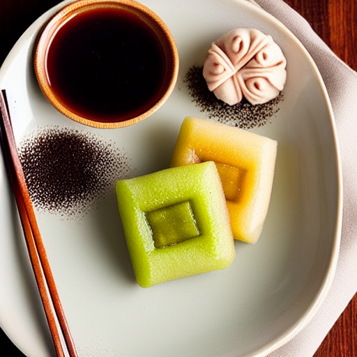 Kuzumochi with Syrup