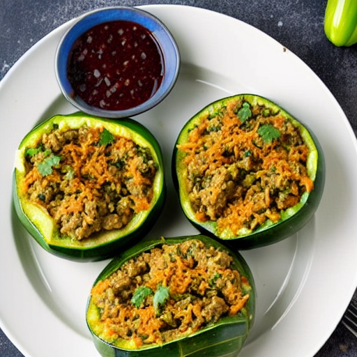 Halal Stuffed Zucchini