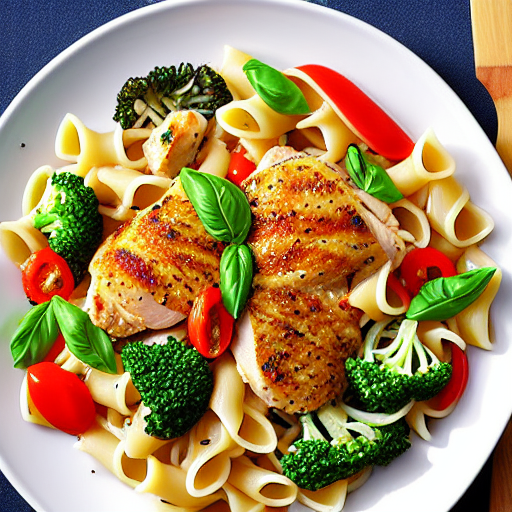 Chicken and Vegetable Pasta with Quinoa and Rice